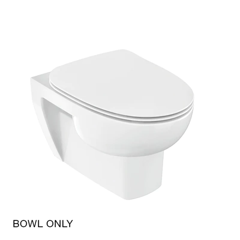 REACH SEMI SKIRT WALL HUNG TOILET WITHOUT TOILET SEAT COVER IN WHITE
