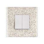 Kolors Kraaft 2 Module Grey Sandstone Stone Finish Finish Modular Switch Cover Plate with inner plate 378402 (GSE)