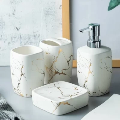 White Designer Bath Set