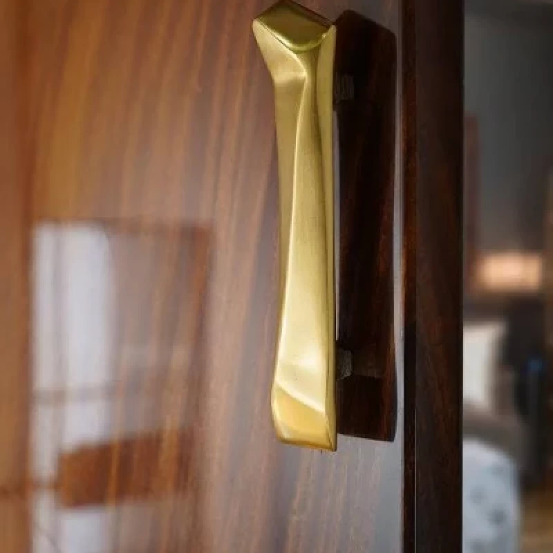 Folkstorys Handmade Metal Golden Tana Wardrobe Door Handle