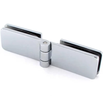 Bathroom hardware heavy duty long folding 180 degree shower door glass to glass free hinge