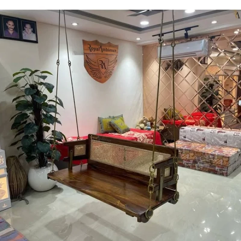 Reversible Wooden Swing ( Jhula CANE ) Onjle - OVI